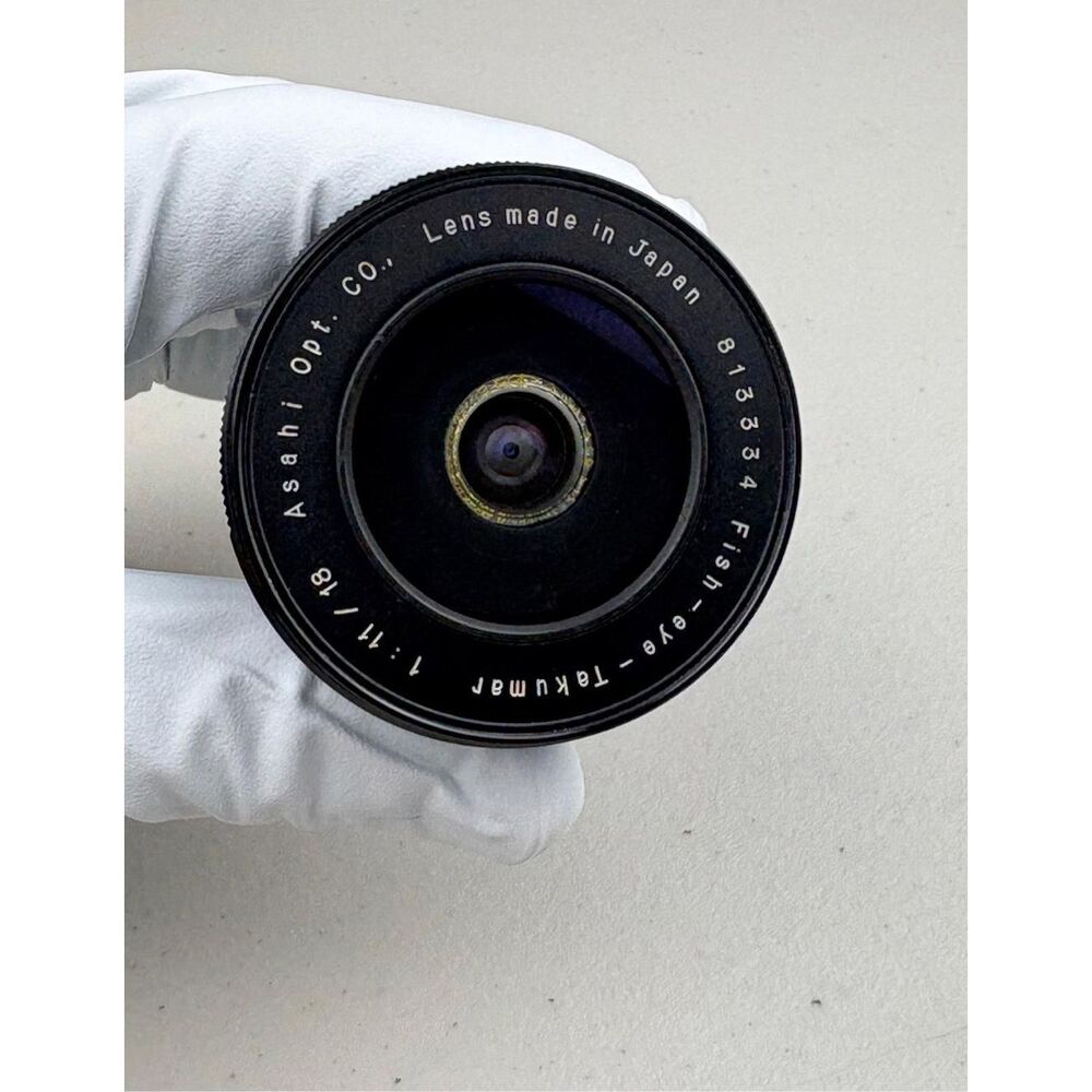 Asahi Fish Eye Pancake Takumar 1:11/18 Pentax Camera Lens w/ Case 813334 Japan E